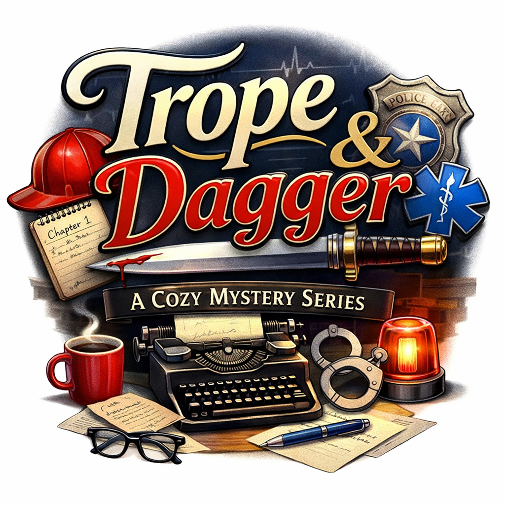 Trope and Dagger Logo For a Cozy Mystery Series